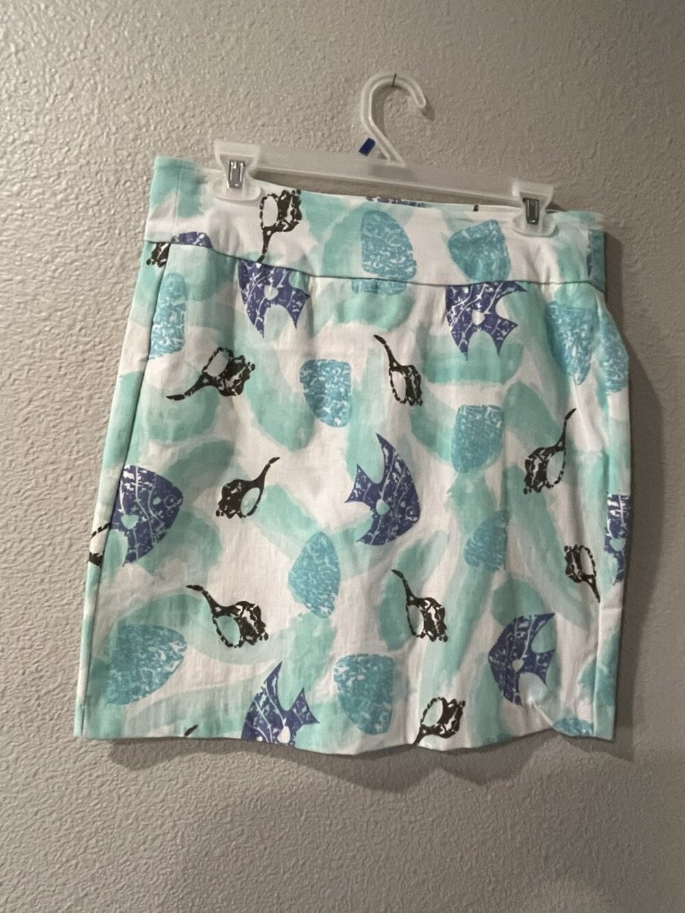 LuLuB Pull-on Skirt Seashells & Tropical Fish